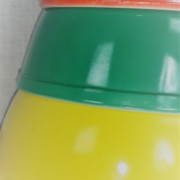 1940 Pyrex Primary Colors Mixing bowl set - Set of FOUR primary colored … - Picture 3 of 5
